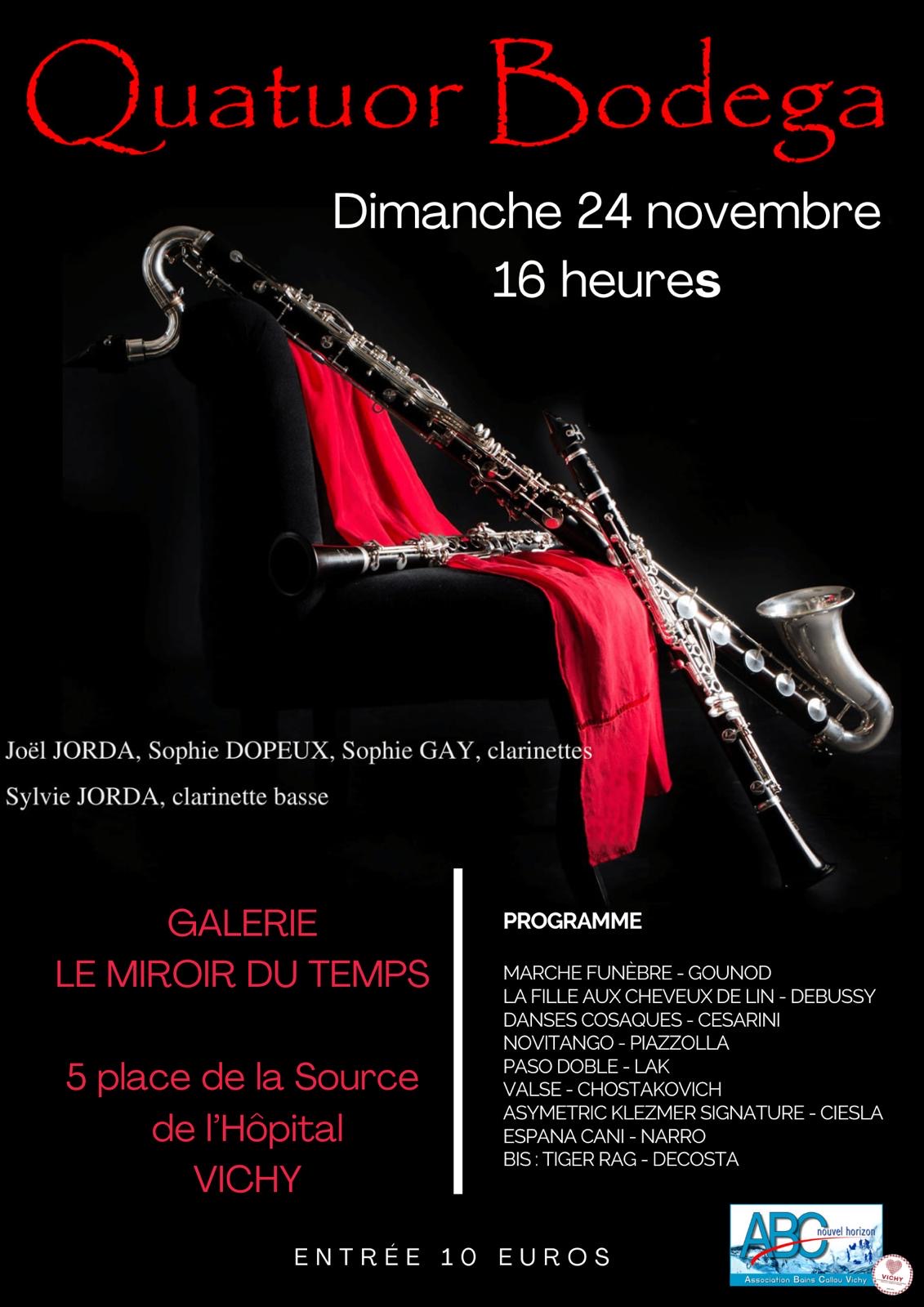 Concert Quatuor Bodega – 24/11/2024